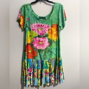 Jams World Floral Hattie Dress Womens Size S
